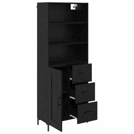 Highboard Sort eg 69,5 x 34 x 180 cm Konstrueret træ