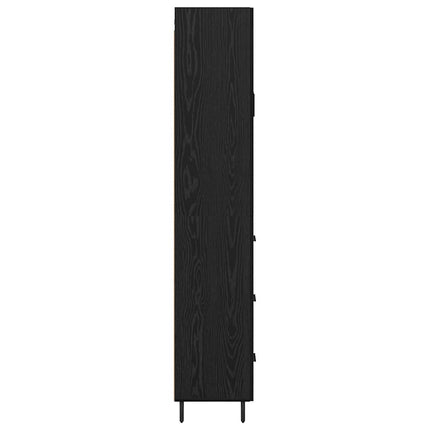 Highboard 2 stk. Sort eg 69,5 x 34 x 180 cm Konstrueret træ