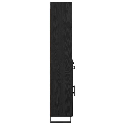 Highboard 2 pcs Sort eg 69,5 x 34 x 180 cm Konstrueret træ