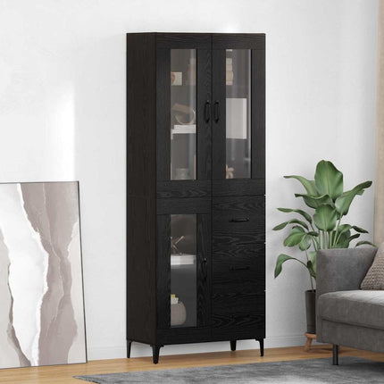 Highboard Sort eg 69,5 x 34 x 180 cm Konstrueret træ