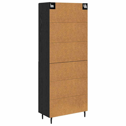 Highboard 2 pcs Sort eg Konstrueret træ