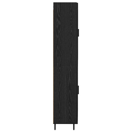 Highboard 2 pcs Sort eg Konstrueret træ