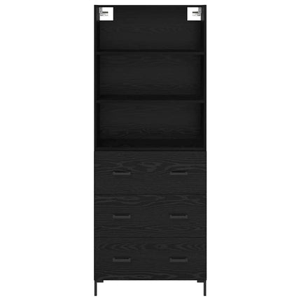 Highboard Sort eg 69,5 x 34 x 180 cm Konstrueret træ