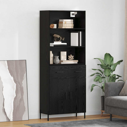 Highboard Sort eg 69,5 x 34 x 180 cm Konstrueret træ