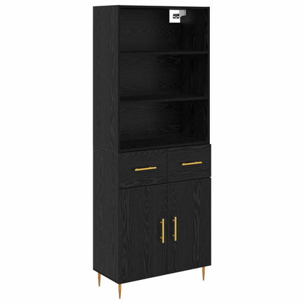 Highboard Sort eg 69,5 x 34 x 180 cm Konstrueret træ