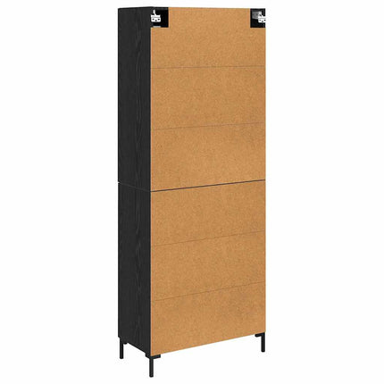 Highboard 2 pcs Sort eg Konstrueret træ