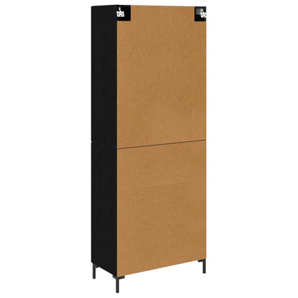 Highboard 2 pcs Sort eg Konstrueret træ