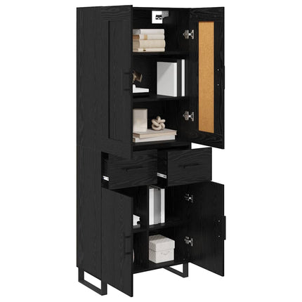 Highboard 2 stk. Sort eg 69,5 x 34 x 180 cm