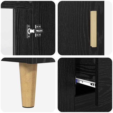 Highboard Sort eg 69,5 x 34 x 180 cm Konstrueret træ