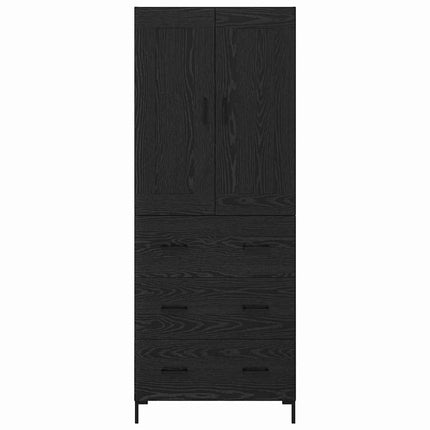 Highboard 2 stk. Sort eg 69,5 x 34 x 180 cm Konstrueret træ