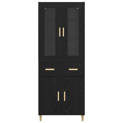 Highboard Sort eg 69,5 x 34 x 180 cm Konstrueret træ