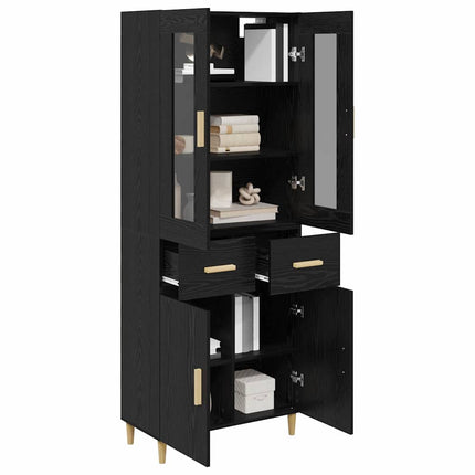 Highboard Sort eg 69,5 x 34 x 180 cm Konstrueret træ