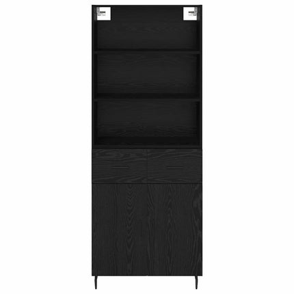 Highboard 2 stk. Sort eg 69,5 x 34 x 180 cm Konstrueret træ