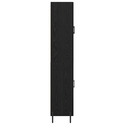 Highboard 2 pcs Sort eg Konstrueret træ