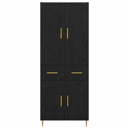 Highboard Sort eg 69,5 x 34 x 180 cm Konstrueret træ