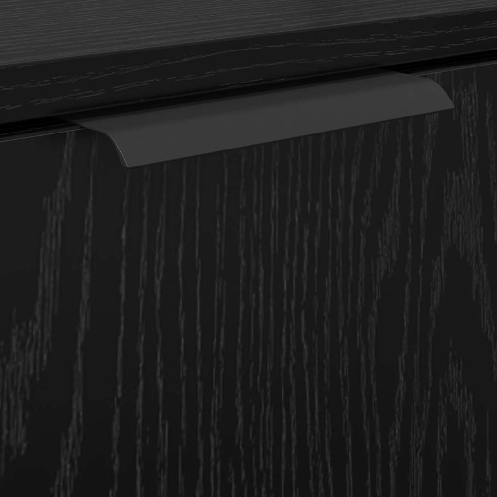 Badeværelsesskabsæt med hylde 2 pcs Sort eg Konstrueret træ