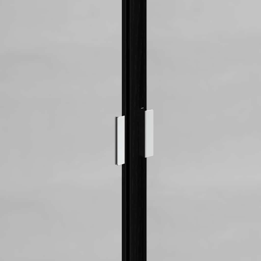 Badeværelsesskabsæt med hylde 2 pcs Sort eg Konstrueret træ