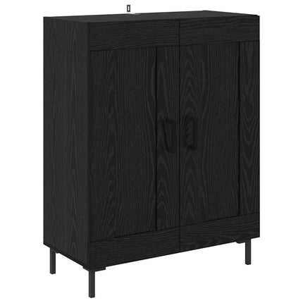 Highboard 2 pcs Sort eg Konstrueret træ