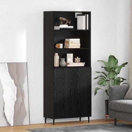 Highboard 2 stk. Sort eg 69,5 x 34 x 180 cm Konstrueret træ