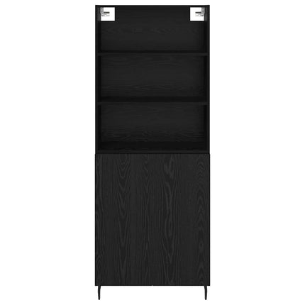 Highboard 2 stk. Sort eg 69,5 x 34 x 180 cm Konstrueret træ