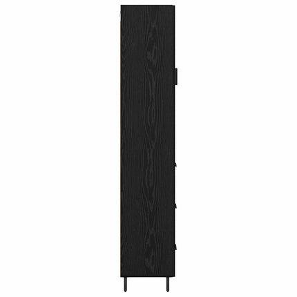 Highboard Sort eg 34,5 x 34 x 180 cm Konstrueret træ
