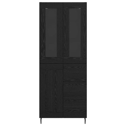 Highboard 2 stk. Sort eg 69,5 x 34 x 180 cm Konstrueret træ