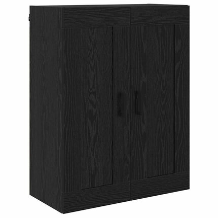 Highboard med skuffe 2 pcs Sort eg Konstrueret træ