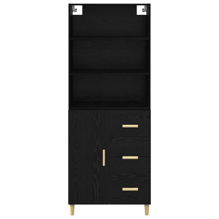 Highboard Sort eg 69,5 x 32,5 x 180 cm Konstrueret træ