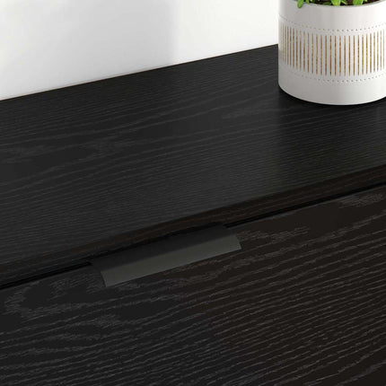 Sideboard med skuffe 3 pcs Sort eg Konstrueret træ
