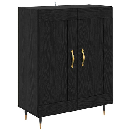 Highboard 2 pcs Sort eg Konstrueret træ