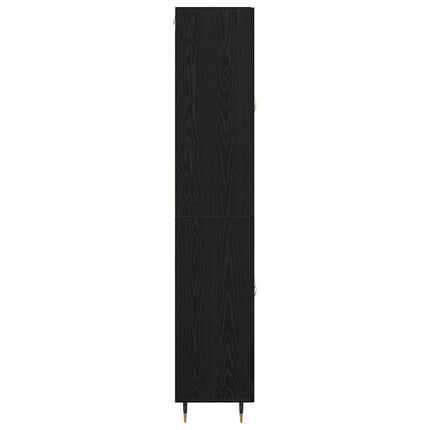 Highboard 2 pcs Sort eg Konstrueret træ