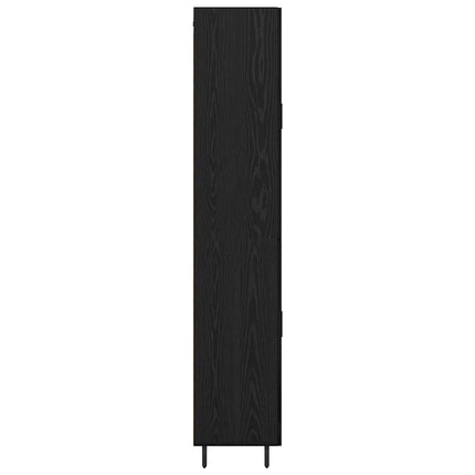 Highboard 2 pcs Sort eg Konstrueret træ