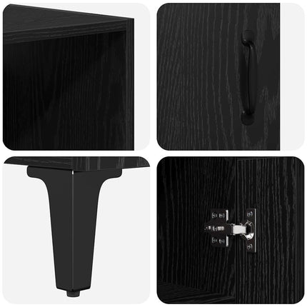 Highboard Sort eg 69,5 x 34 x 180 cm Konstrueret træ