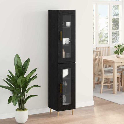 Highboard 2 pcs Sort eg Glas