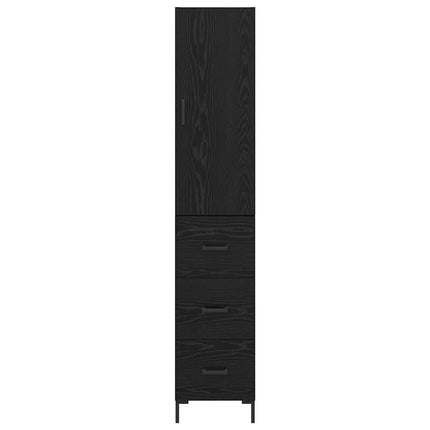 Highboard Sort eg 34,5 x 34 x 180 cm Konstrueret træ
