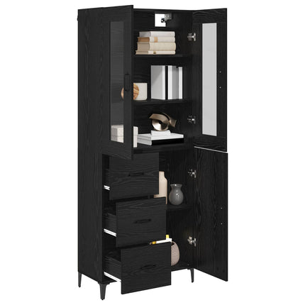 Highboard Sort eg 69,5 x 34 x 180 cm Konstrueret træ