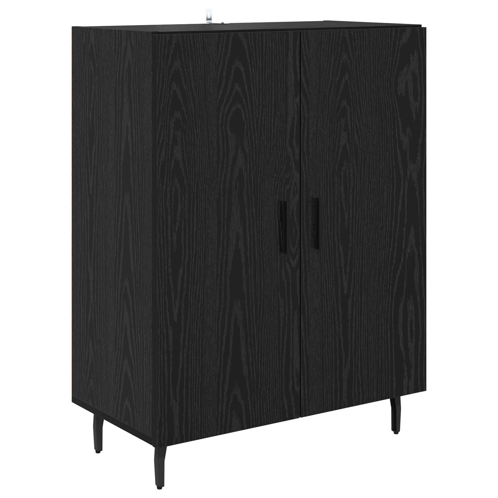 Highboard 2 pcs Sort eg Konstrueret træ