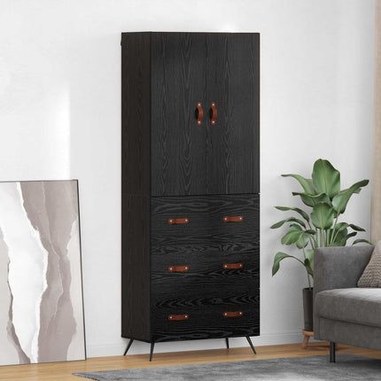 Highboard Sort eg 69,5 x 34 x 180 cm Konstrueret træ