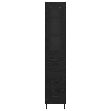 Highboard Sort eg 34,5 x 34 x 180 cm Konstrueret træ