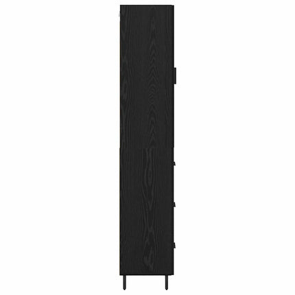 Highboard Sort eg 34,5 x 34 x 180 cm Konstrueret træ