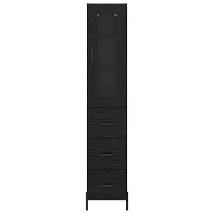 Highboard Sort eg 34,5 x 34 x 180 cm Konstrueret træ