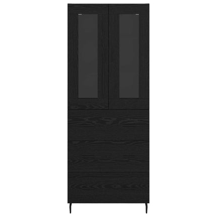 Highboard 2 stk. Sort eg 69,5 x 34 x 180 cm Konstrueret træ