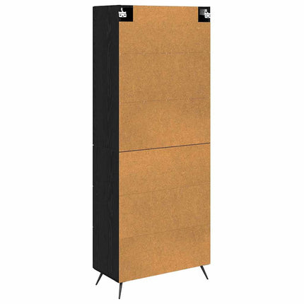 Highboard Sort eg 69,5 x 34 x 180 cm Konstrueret træ