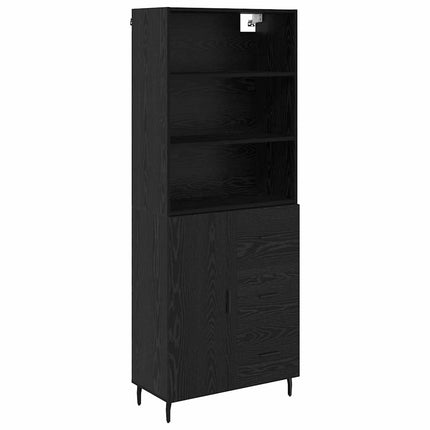 Highboard 2 stk. Sort eg 69,5 x 34 x 180 cm Konstrueret træ