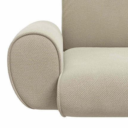 Justerbar Gulvstol Sandfarvet Kornet Velour