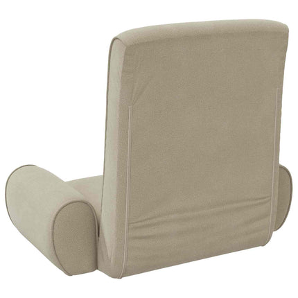 Justerbar Gulvstol Sandfarvet Kornet Velour
