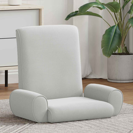 Justerbar Gulvstol Lysegrå Kornet Velour