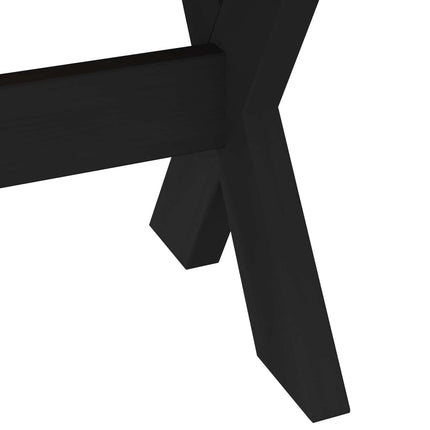 Spisebænk NOAIN 180 x 41 x 45 cm Massivt fyrretræ Sort