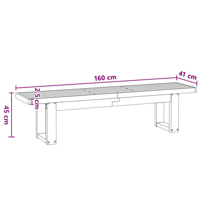 Spisebænk NOAIN 160 x 41 x 45 cm Massivt fyrretræ Naturfarvet