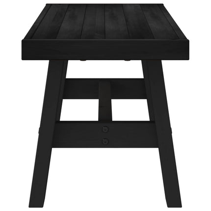 Spisebænk NOAIN 120 x 41 x 45 cm Massivt fyrretræ Sort